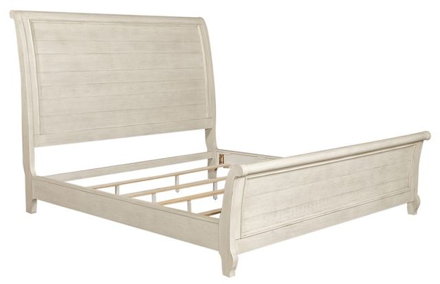Liberty Furniture Farmhouse Reimagined Antique White King Sleigh Bed-0