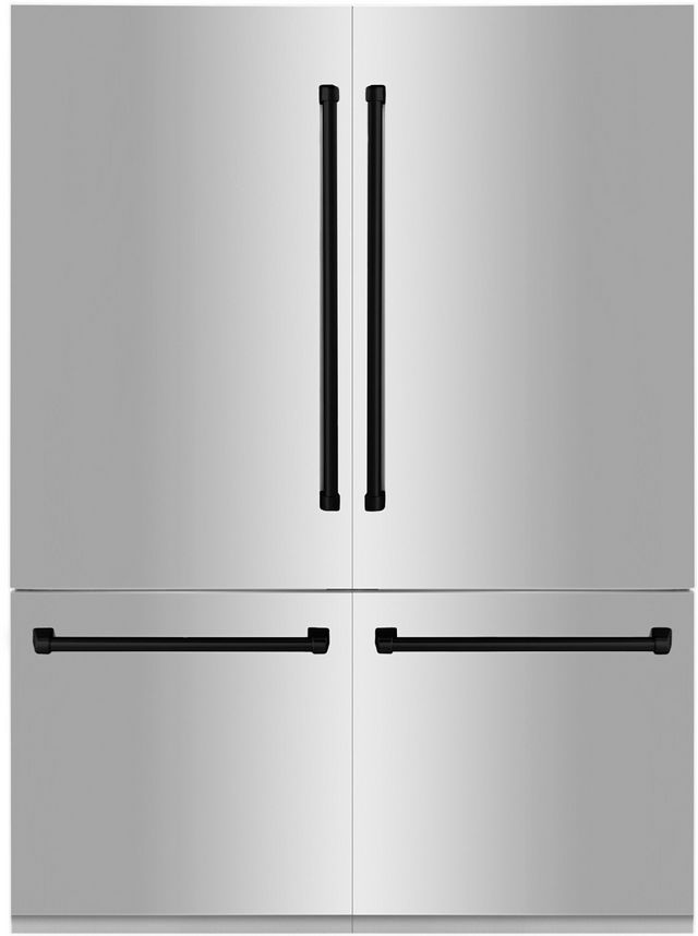 ZLINE Autograph Edition 60 In. 32.2 Cu. Ft. Stainless Steel Built In French Door Refrigerator