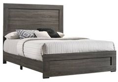 American Wholesale Furniture Salt Creek Distressed Gray Queen Panel Bed
