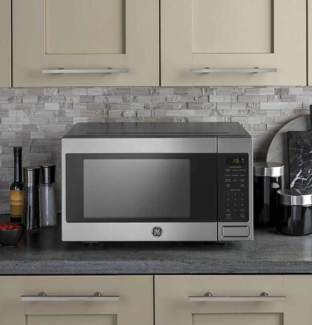 GE® 1.6 Cu. Ft. Stainless Steel Countertop Microwave 1