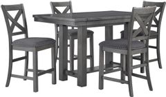 Signature Design by Ashley® Myshanna 5-Piece Gray Counter Height Dining Set
