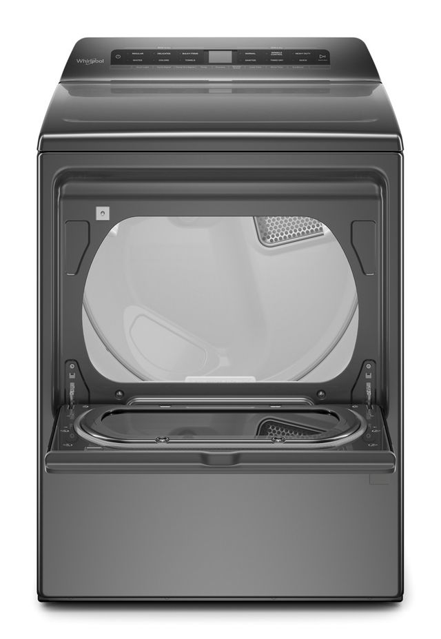 Whirlpool® 7.4 Cu. Ft. Chrome Shadow Top Load Gas Dryer 9