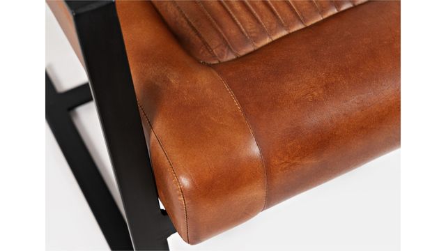 Jofran Inc. Maguire Saddle Genuine Leather Sled Chair 4