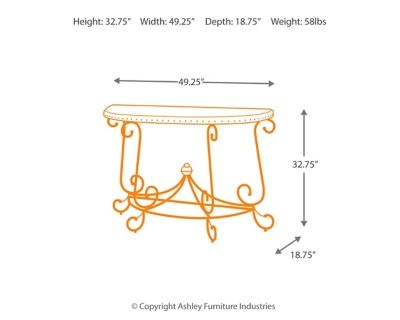 Signature Design by Ashley® Rafferty Dark Brown Sofa Table 3