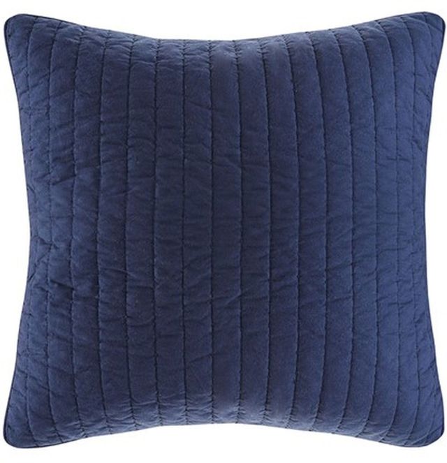 Olliix by INK+IVY Navy Camila Quilted Euro Sham-0