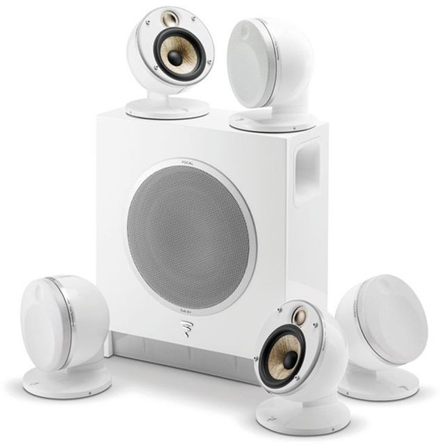Focal® Dome Flax Pack 5.1 6 Piece White Home Theatre System