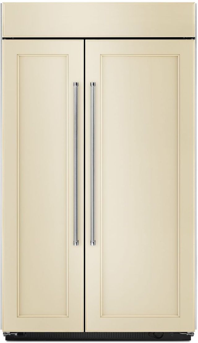 KitchenAid® 25.48 Cu. Ft. Stainless Steel with PrintShield™ Finish Built In Side-By-Side Refrigerator 1