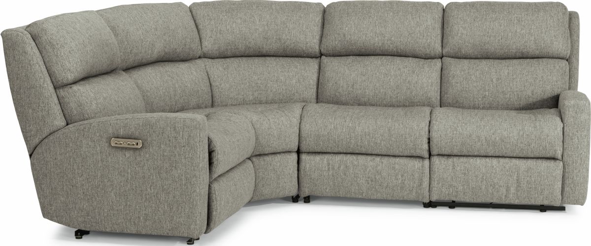 Flexsteel® Catalina Power Reclining Sectional with Power Headrests