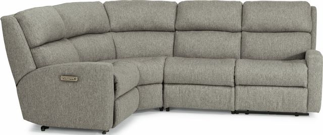 Flexsteel® Catalina Power Reclining Sectional with Power Headrests 0