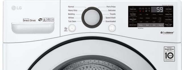 LG 5.2 Cu. Ft. White Front Load Washer 1