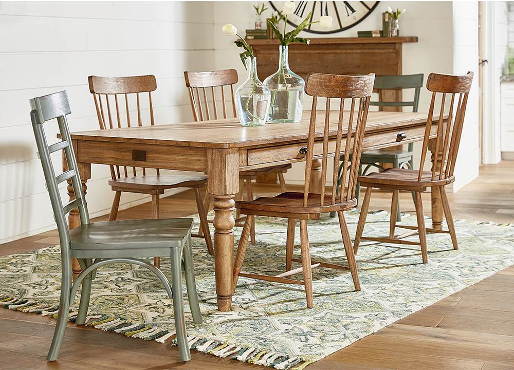 magnolia home dining table with drawers