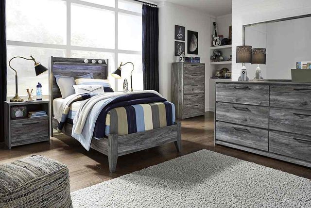Signature Design by Ashley® Baystorm Gray Twin Panel Bed-3