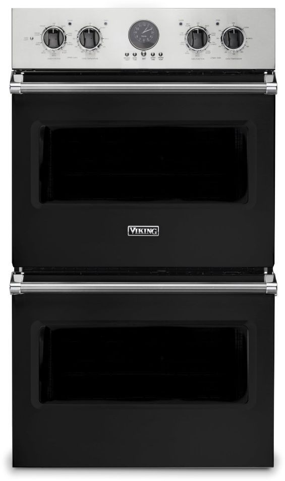 Viking® 5 Series 30" Cast Black Professional Built In Double Electric Premiere Wall Oven