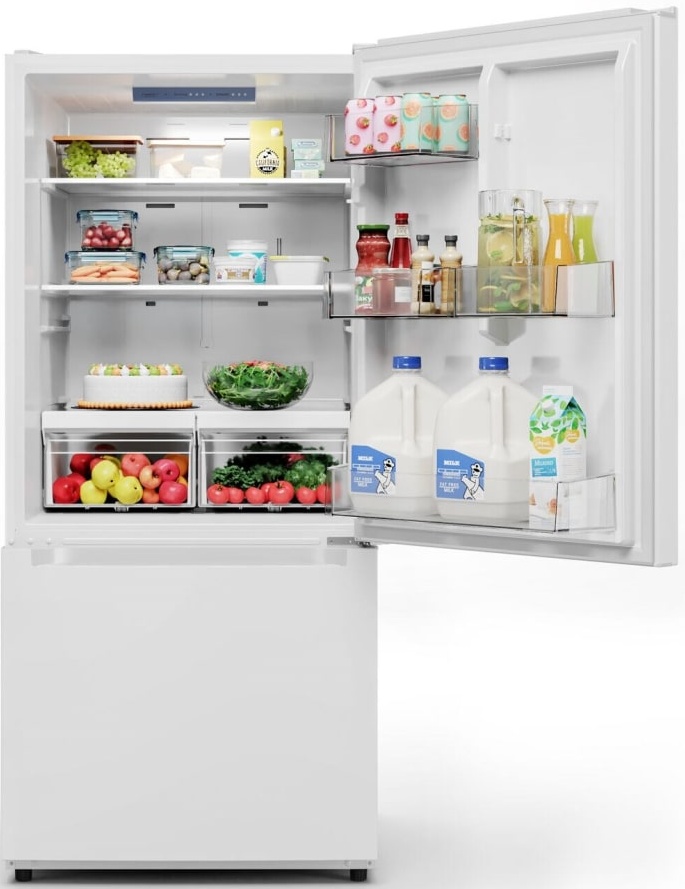 Midea® 30 In 18 7 Cu Ft White Bottom Freezer Refrigerator Colders