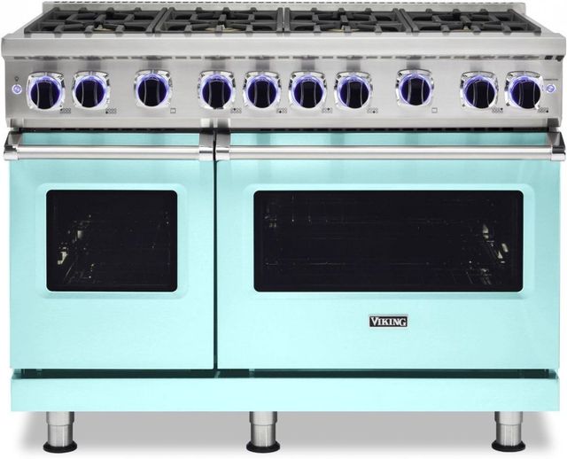 Viking® 7 Series 48" Bywater Blue Pro Style Natural Gas Range