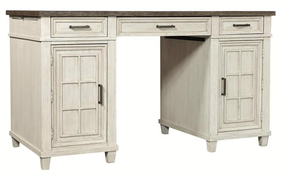 Aspenhome® Caraway Aged Ivory 66" Executive Desk