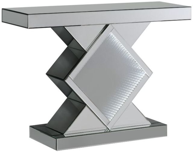 Coaster® Silver Console Table with LED Lighting Renn's Electronic