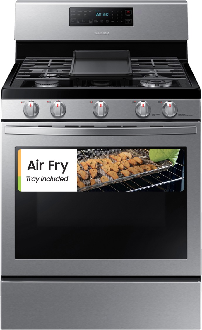 Samsung 30" Stainless Steel Freestanding Gas Range with Air Fry and Convection