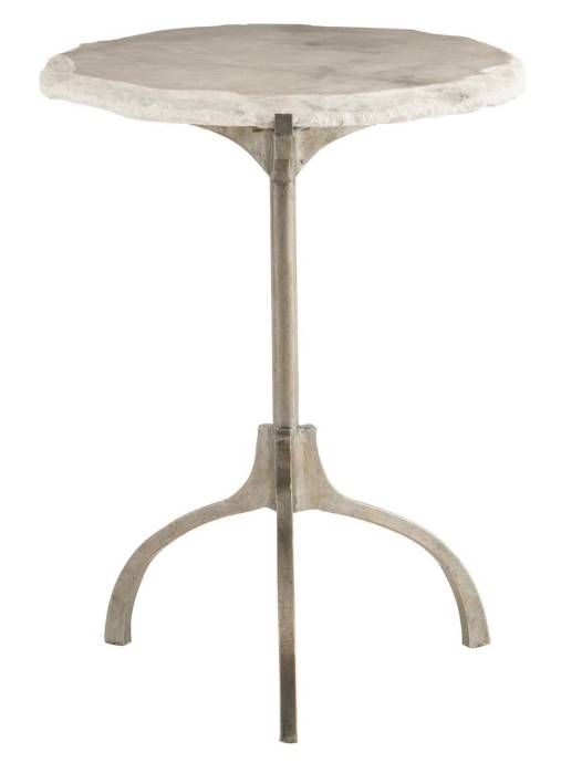 Bernhardt Hadera Matte Silve Marble Accent Table