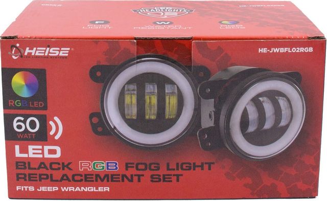 Heise® 4" Black 3 LED Fog Lights 2