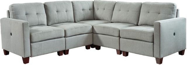 Signature Design by Ashley® Edlie 5-Piece Pewter Sectional-0