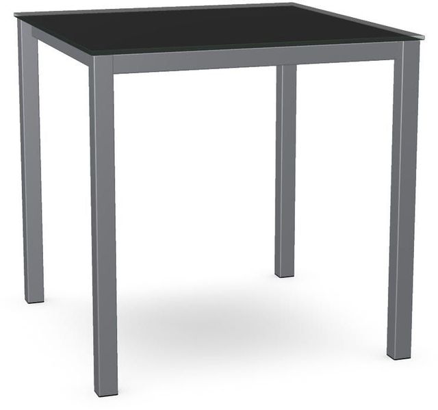 Amisco Carbon 36" Black Glass Counter Table