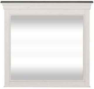 Liberty Allyson Park Wire Brushed White Crown Mirror-1