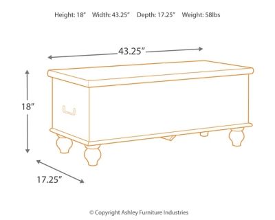 Signature Design by Ashley® Fossil Ridge Beige Storage Bench 3