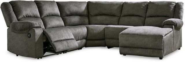 Signature Design by Ashley® Benlocke 5-Piece Flannel Right-Arm Facing Reclining Sectional with Chaise