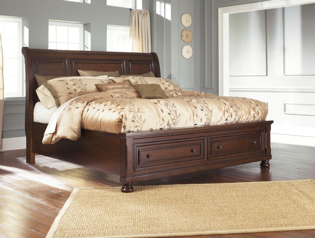 Millennium® By Ashley Porter Rustic Brown Queen Sleigh Bed 0