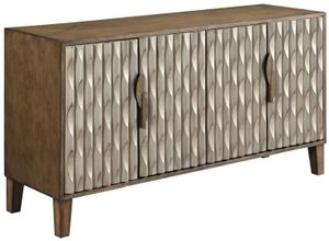 Coast2Coast Home™ Accents by Andy Stein Fossil Brown/Metallic Media Credenza