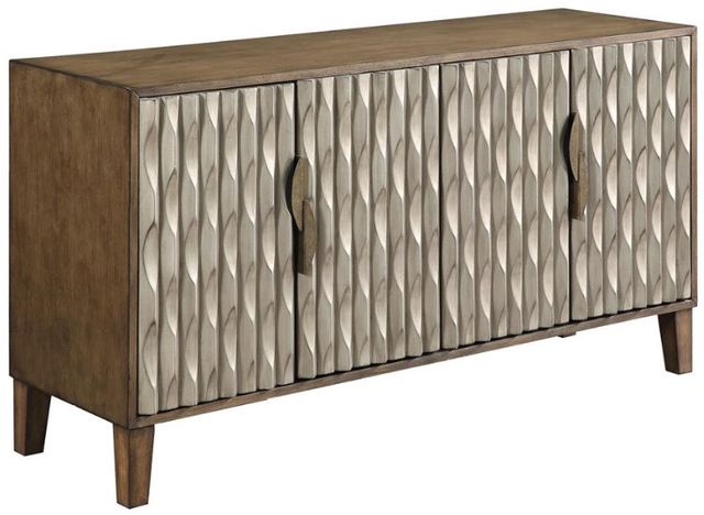 Coast2Coast Home™ Accents by Andy Stein Fossil Brown/Metallic Media Credenza-0