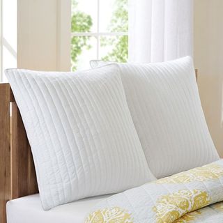 Olliix by INK+IVY White Camila Quilted Euro Sham