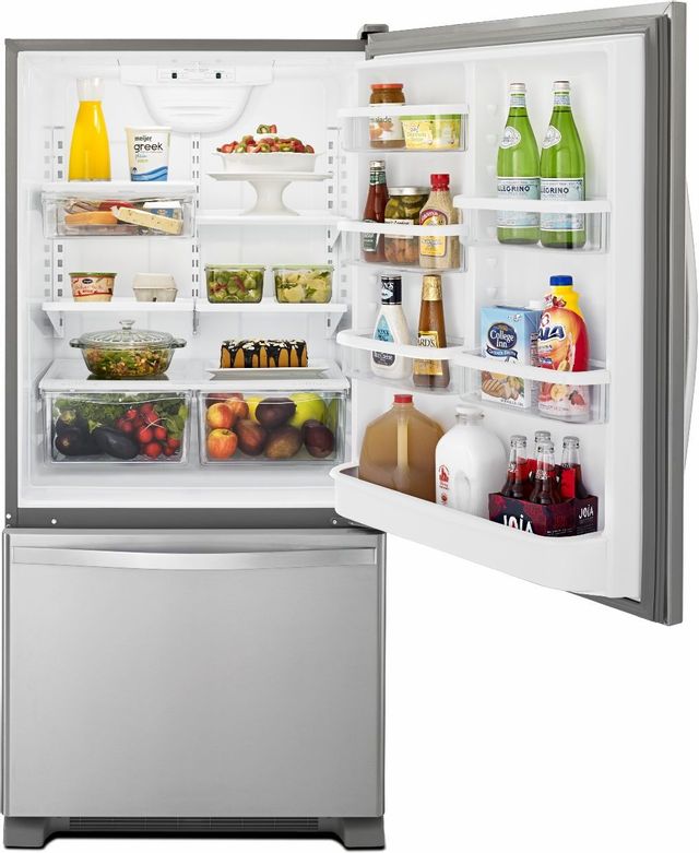 Whirlpool® Gold® 22.07 Cu. Ft. Bottom Freezer Refrigerator-Stainless Steel 6