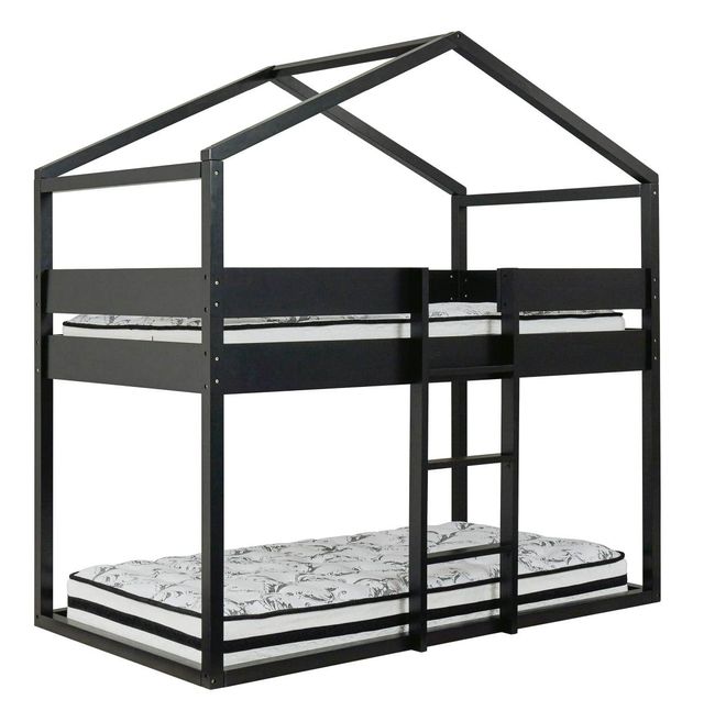 Signature Design by Ashley® Flannibrook Black Twin/Twin House Loft Bed