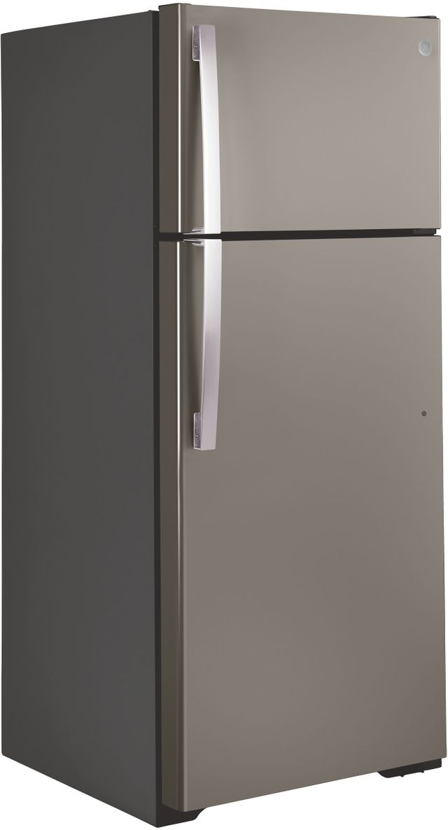 GE® 17.5 Cu. Ft. Slate Top Freezer Refrigerator 4