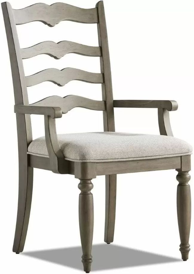 Klaussner® Nashville Light Brown Ladderback Arm Chair