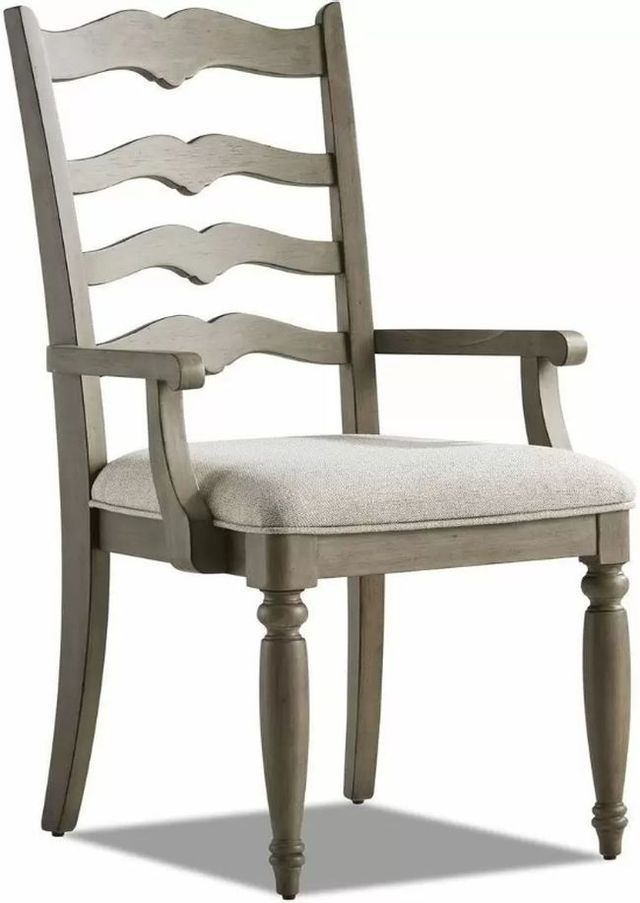 Klaussner® Nashville Light Brown Ladderback Arm Chair-0