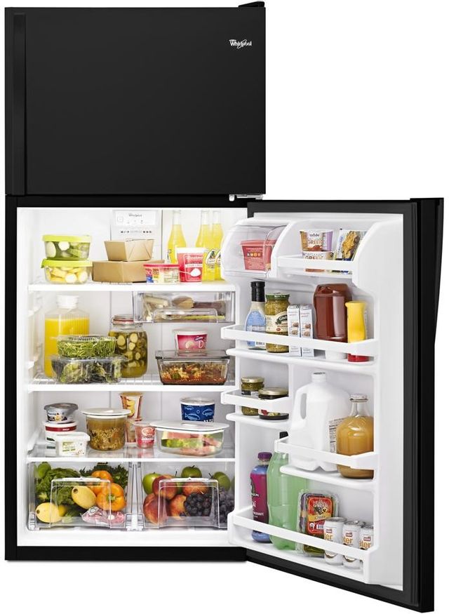 Whirlpool® 18.3 Cu. Ft. Black Freestanding Top Freezer Refrigerator 4