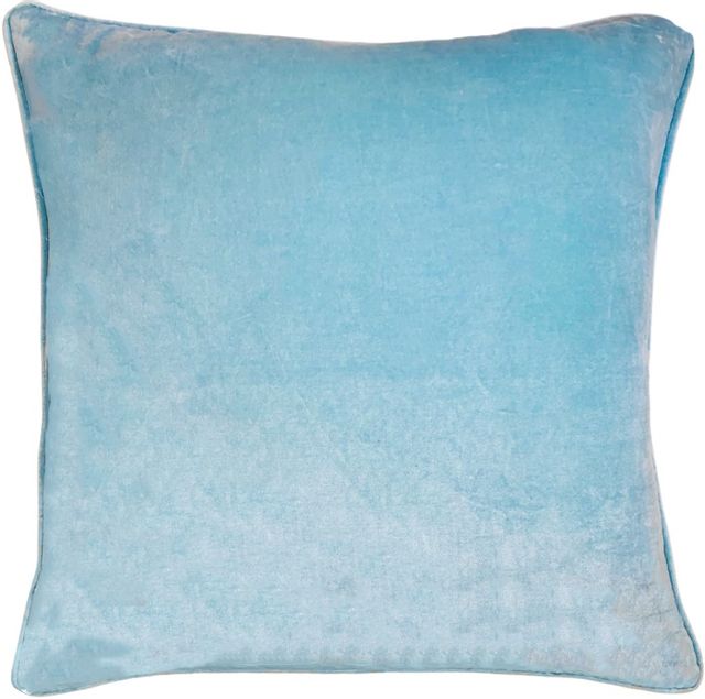 Laura Park Designs Sky Blue Velvet 22” x 22” Toss Pillow-0