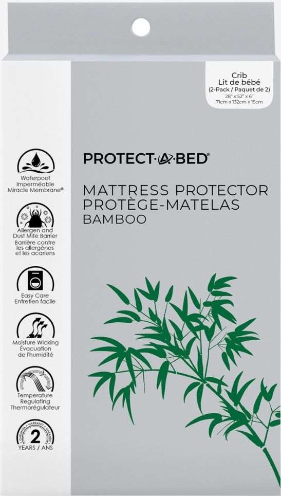 Protect-A-Bed® Bamboo Waterproof Set of 2 Crib Mattress Protectors