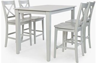 Jofran Inc. Simplicity 4-Piece Dove Gray Counter Height Dining Set