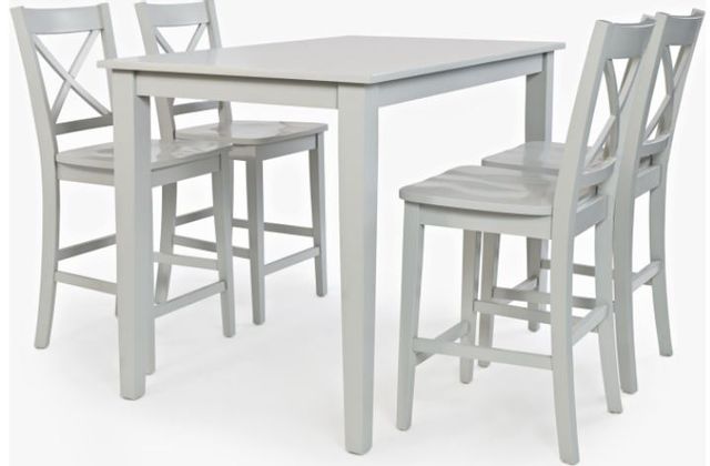 Jofran Inc. Simplicity 4-Piece Dove Gray Counter Height Dining Set-0