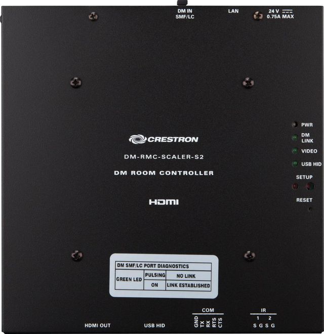 Crestron® DigitalMedia 8G™ Single-Mode Fiber Receiver & Room Controller 1