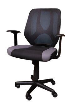 Signature Design by Ashley Corbindale Swivel Desk Chair with Brown Cushion  in Black