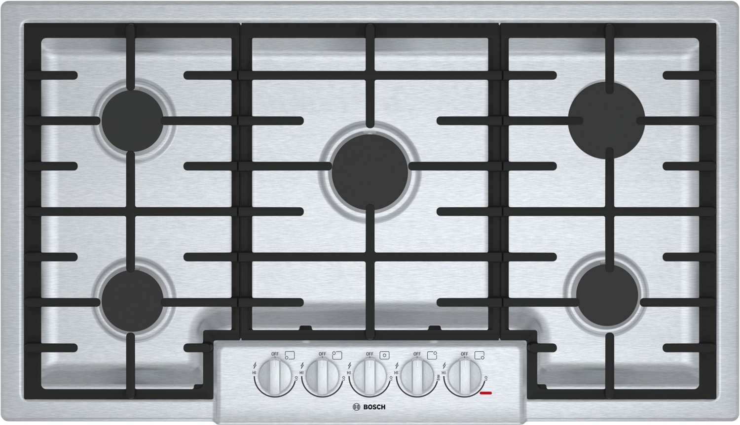 Bosch 800 Series 36" Stainless Steel Gas Cooktop-NGM8656UC