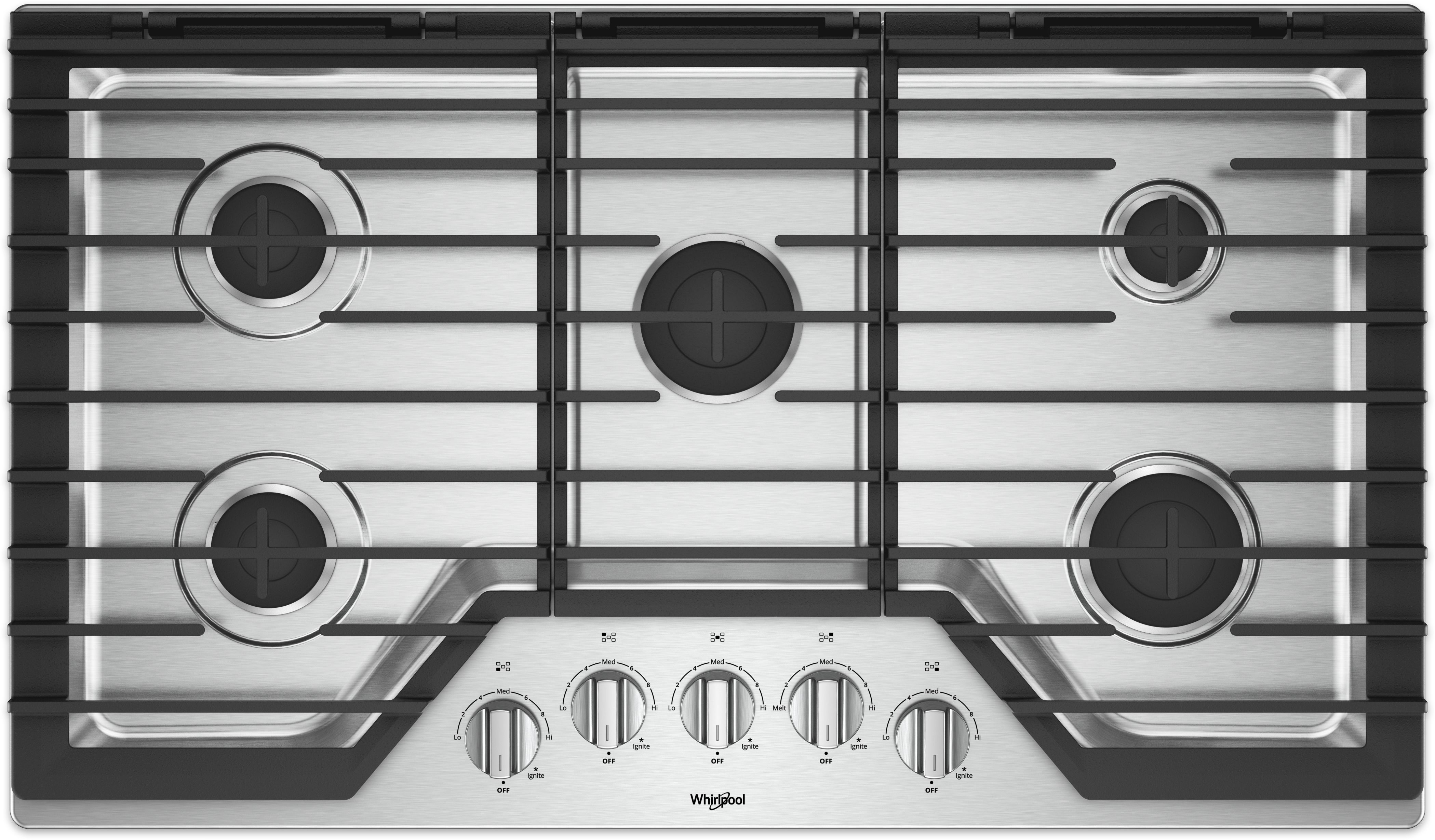 Whirlpool® 36" Stainless Steel Gas Cooktop