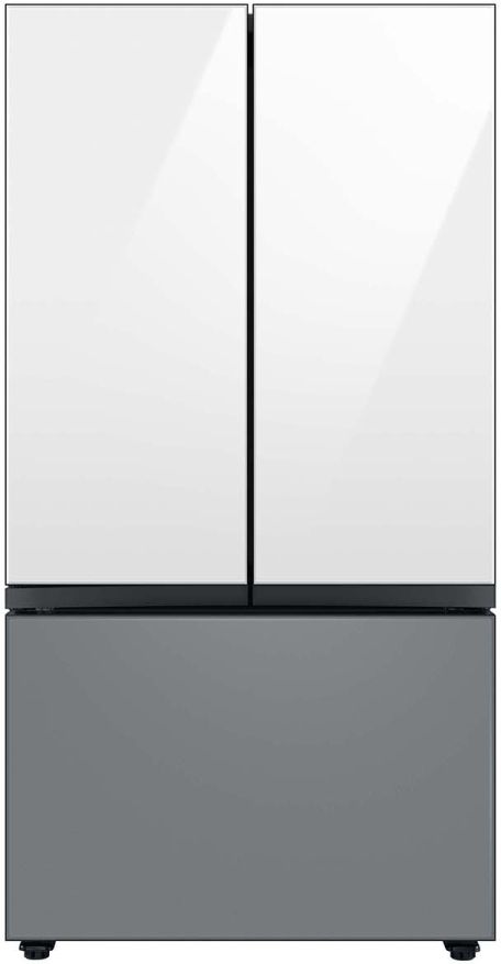 Samsung Bespoke 36" Matte Grey Glass French Door Refrigerator Bottom Panel 3
