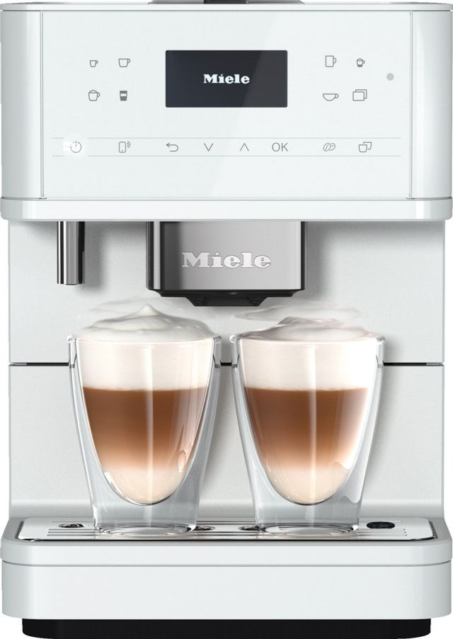 Miele CM 6160 MilkPerfection Lotus White Countertop Coffee Maker-1