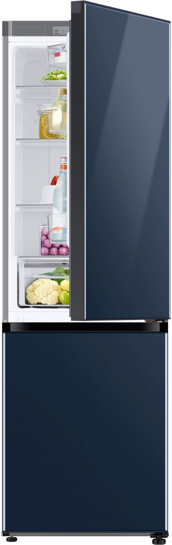Samsung 12.0 Cu. Ft. Bespoke Grey Glass Bottom Freezer Refrigerator with Customizable Colors and Flexible Design 7